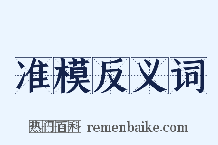 准模反义词是什么意思的图片